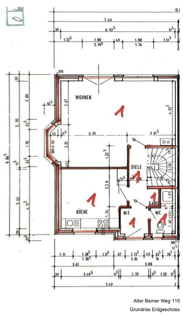 Prodej domu 111 m², pozemek 477 m², Alter Berner Weg 115, Hamburg, Hamburg Prodej domu 111 m², pozemek 477 m², Alter Berner Weg 115, Hamburg, Hamburg