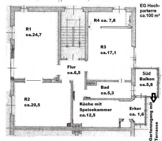 Pronájem bytu 4+1 100 m², Hildesheim, Dolní Sasko Pronájem bytu 4+1 100 m², Hildesheim, Dolní Sasko