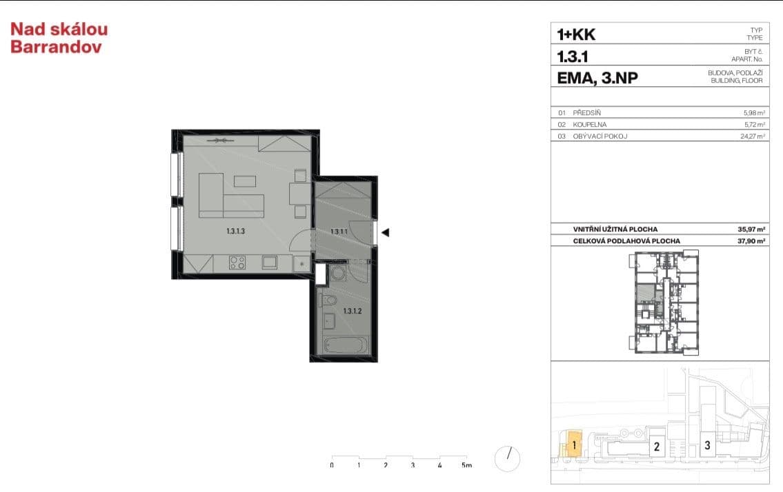 Pronájem bytu 1+kk 38 m², Divíškové, Praha, Praha Pronájem bytu 1+kk 38 m², Divíškové, Praha, Praha