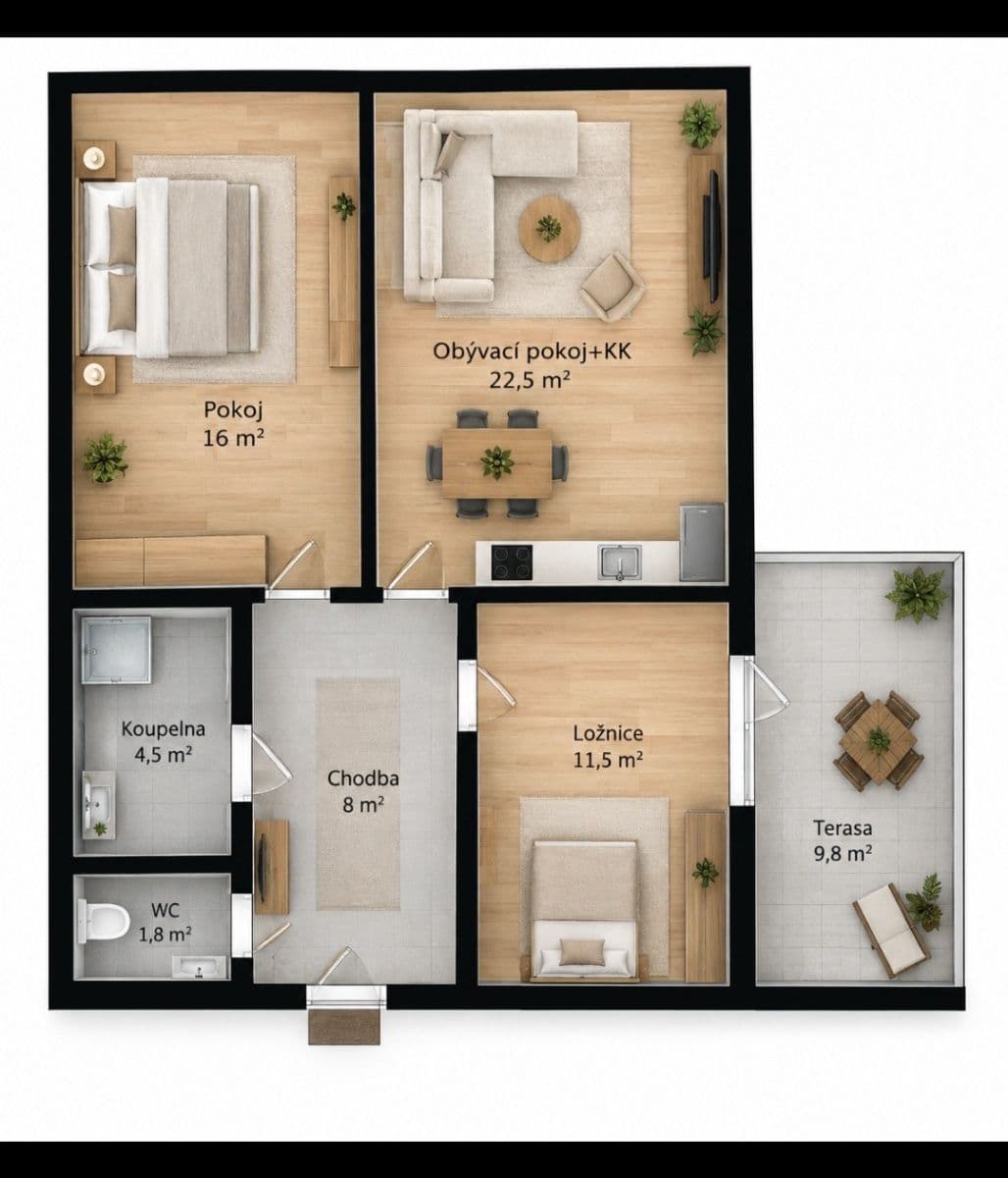 Prodej bytu 3+kk 75 m², Habrová, Holubice, Středočeský kraj Prodej bytu 3+kk 75 m², Habrová, Holubice, Středočeský kraj