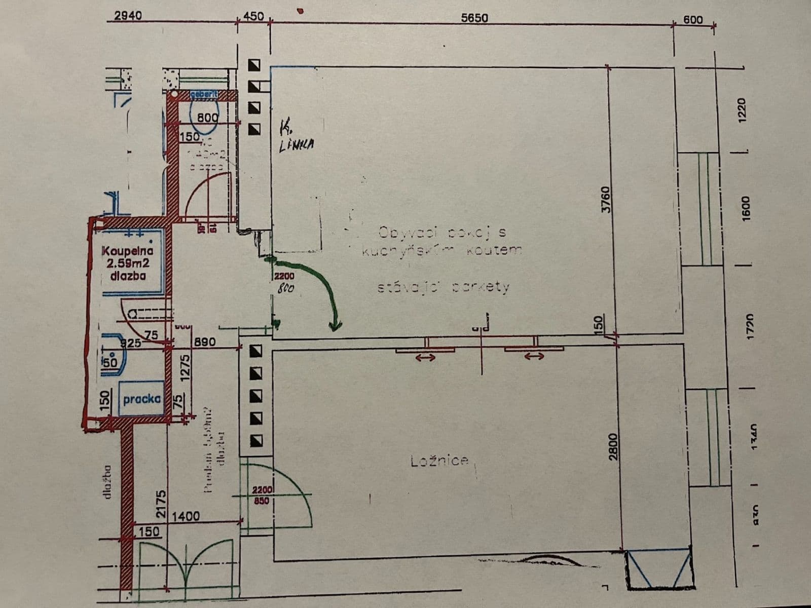 Pronájem bytu 2+kk 48 m², Čechova, Praha, Praha Pronájem bytu 2+kk 48 m², Čechova, Praha, Praha