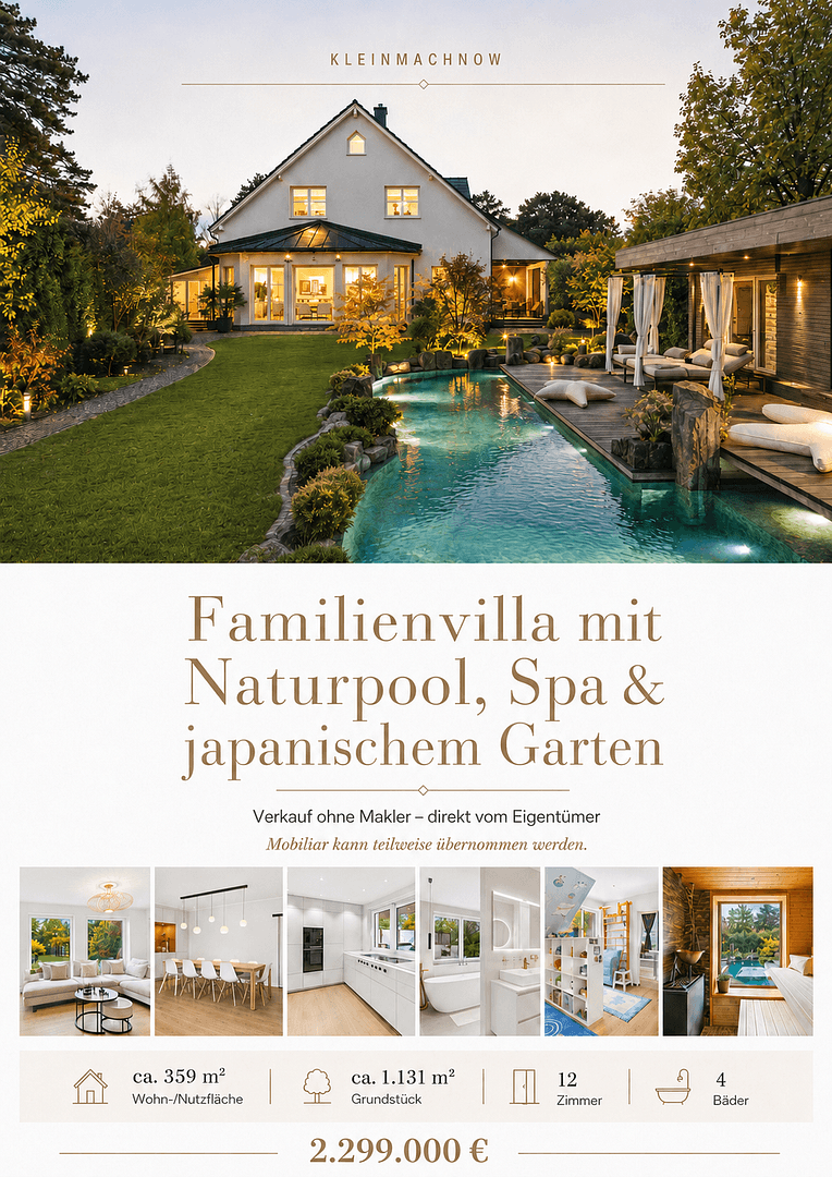 Prodej domu 280 m², pozemek 1.131 m², Kleinmachnow, Braniborsko Prodej domu 280 m², pozemek 1.131 m², Kleinmachnow, Braniborsko