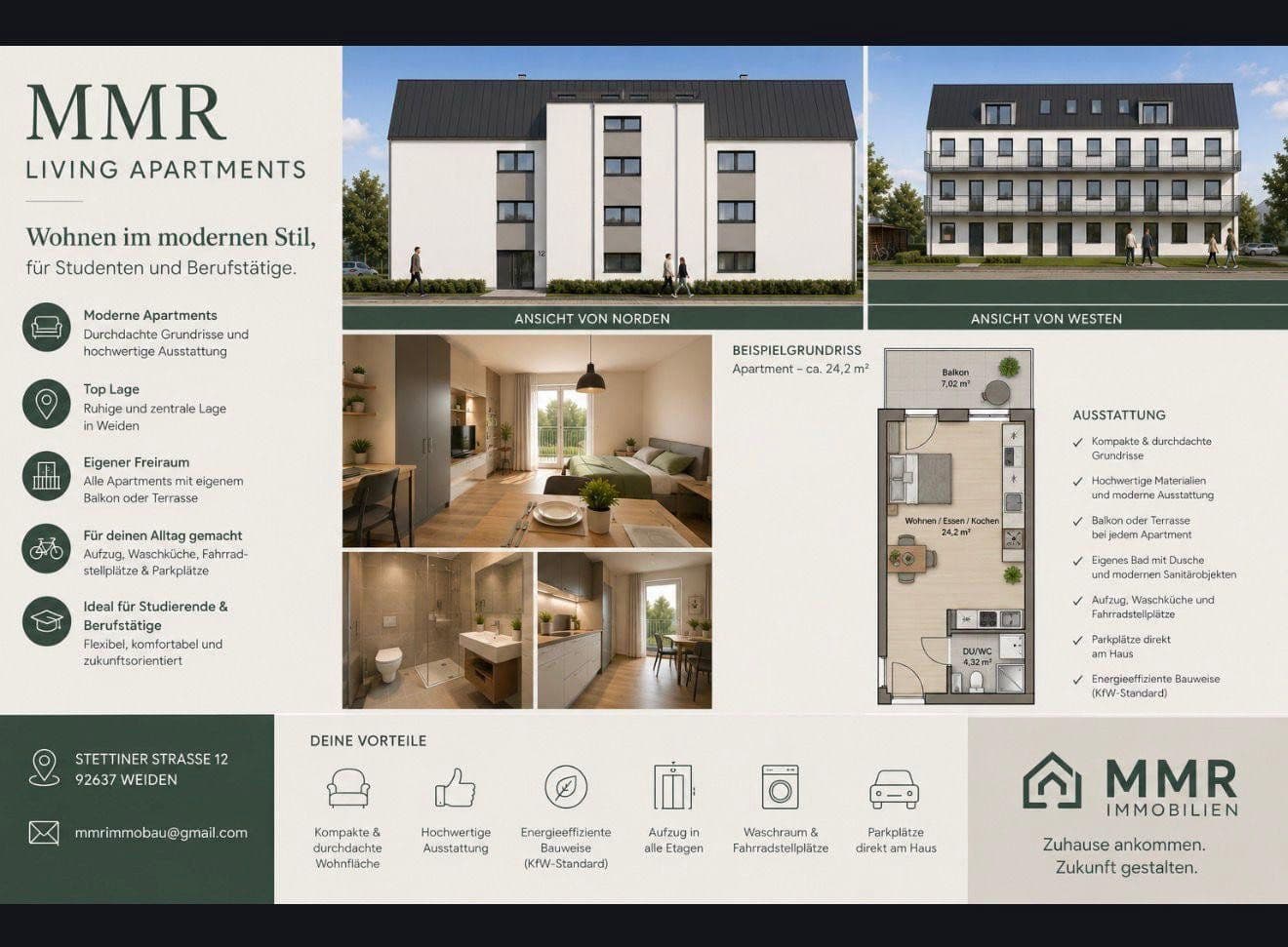 Pronájem bytu 1+1 31 m², Stettiner Straße 12, Weiden i.d.Opf, Bavorsko Pronájem bytu 1+1 31 m², Stettiner Straße 12, Weiden i.d.Opf, Bavorsko