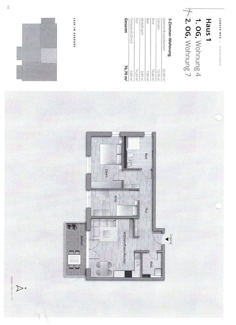 Pronájem bytu 3+1 77 m², Langer Weg 30, Winterbach, Bádensko-Württembersko Pronájem bytu 3+1 77 m², Langer Weg 30, Winterbach, Bádensko-Württembersko