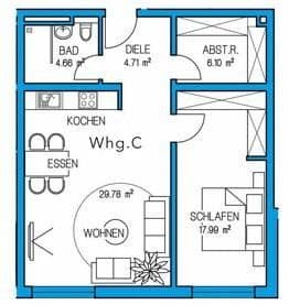 Prodej bytu 2+1 63 m², Logenstrasse 48, Kaiserslautern, Porýní-Falc Prodej bytu 2+1 63 m², Logenstrasse 48, Kaiserslautern, Porýní-Falc
