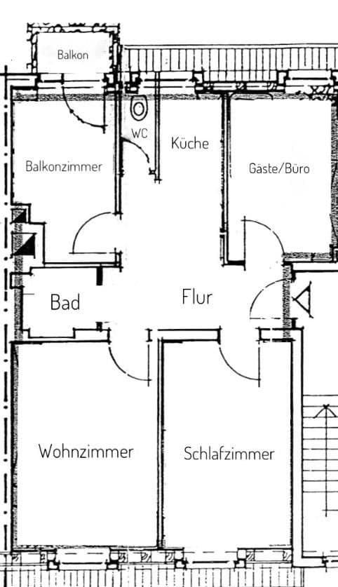Pronájem bytu 4+1 71 m², Hallerstraße 23, Nürnberg, Bavorsko Pronájem bytu 4+1 71 m², Hallerstraße 23, Nürnberg, Bavorsko