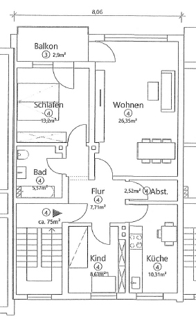Pronájem bytu 3+1 75 m², Ludwig-Thoma-Straße 32d, Bayreuth, Bavorsko Pronájem bytu 3+1 75 m², Ludwig-Thoma-Straße 32d, Bayreuth, Bavorsko