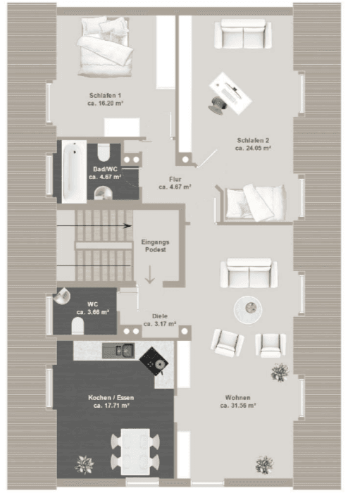 Pronájem bytu 3+1 86 m², Einhornalle 41, München, Bavorsko Pronájem bytu 3+1 86 m², Einhornalle 41, München, Bavorsko