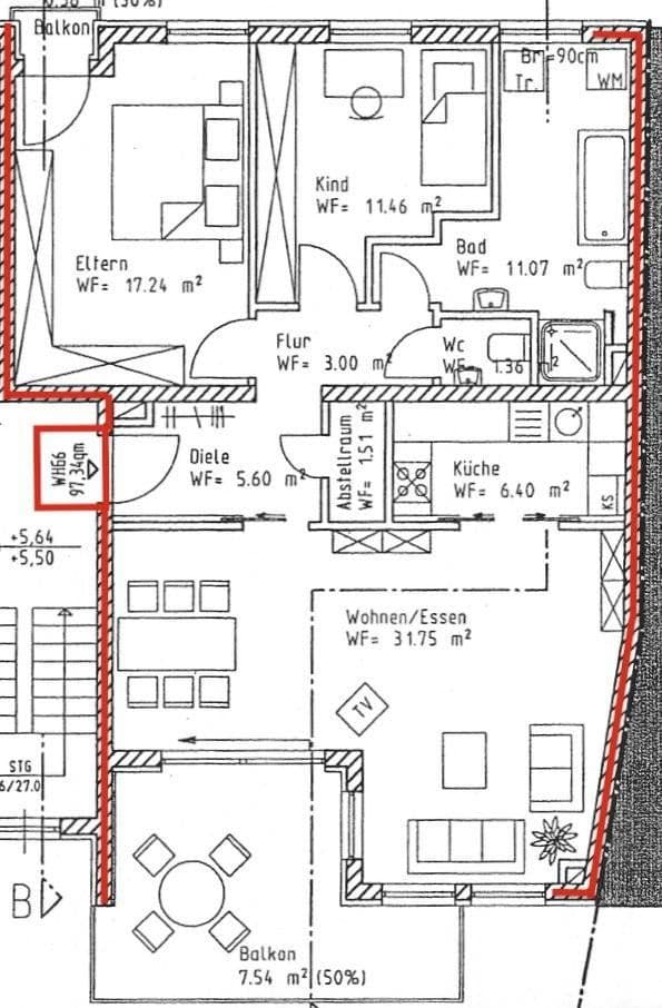 Prodej bytu 3+1 98 m², Köln, Severní Porýní-Vestfálsko Prodej bytu 3+1 98 m², Köln, Severní Porýní-Vestfálsko