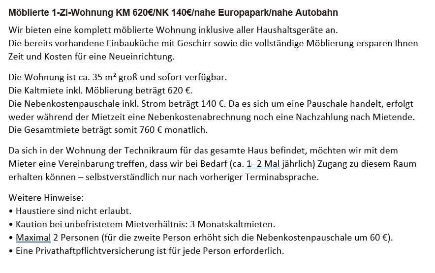 Pronájem bytu 1+1 35 m², Kappel-Grafenhausen, Bádensko-Württembersko Pronájem bytu 1+1 35 m², Kappel-Grafenhausen, Bádensko-Württembersko