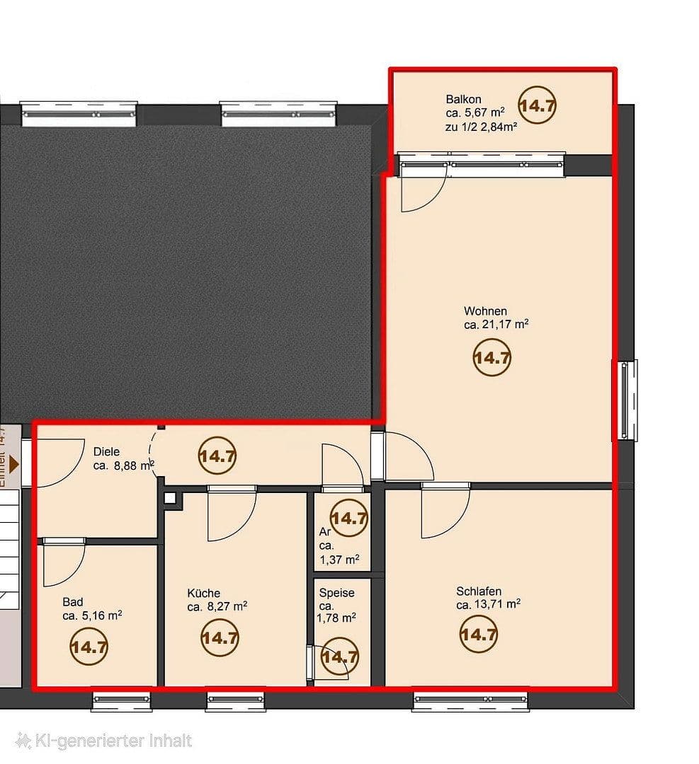 Pronájem bytu 2+1 64 m², Austraße 14, Creußen, Bavorsko Pronájem bytu 2+1 64 m², Austraße 14, Creußen, Bavorsko