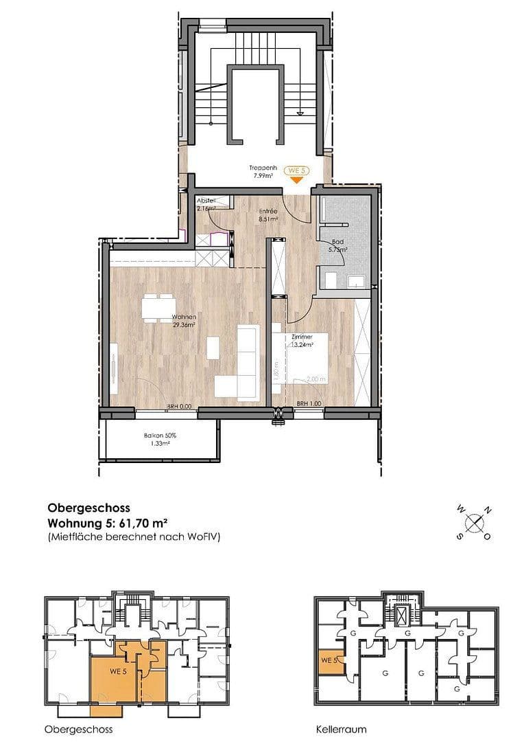 Pronájem bytu 1+1 62 m², Piesport, Porýní-Falc Pronájem bytu 1+1 62 m², Piesport, Porýní-Falc