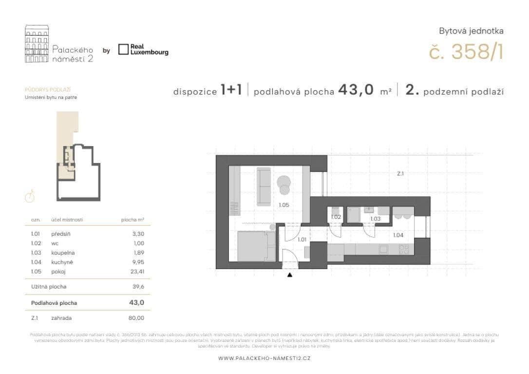 Prodej bytu 2+kk 43 m², Palackého náměstí, Praha, Praha Prodej bytu 2+kk 43 m², Palackého náměstí, Praha, Praha