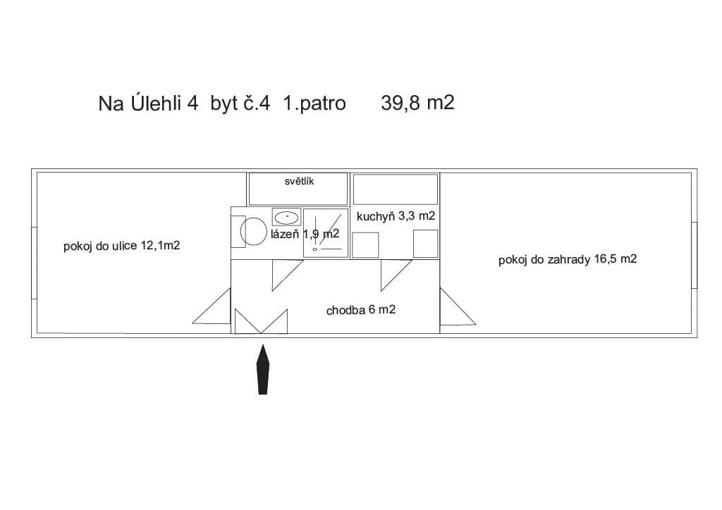 Pronájem bytu 2+1 40 m², Na Úlehli, Praha, Praha Pronájem bytu 2+1 40 m², Na Úlehli, Praha, Praha