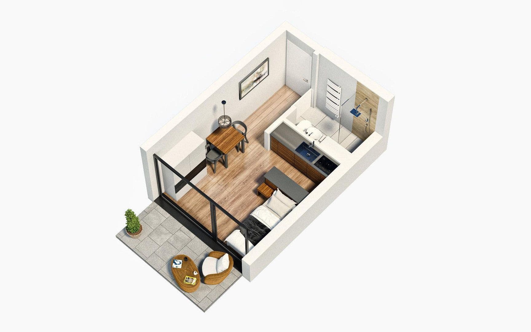 Pronájem bytu 1+1 21 m², Deggendorf, Bavorsko Pronájem bytu 1+1 21 m², Deggendorf, Bavorsko