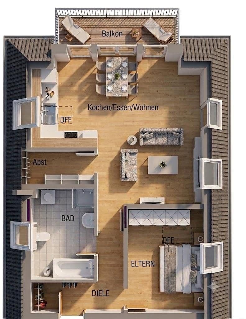 Pronájem bytu 2+1 65 m², Schöplergasse 24, Landshut, Bavorsko Pronájem bytu 2+1 65 m², Schöplergasse 24, Landshut, Bavorsko