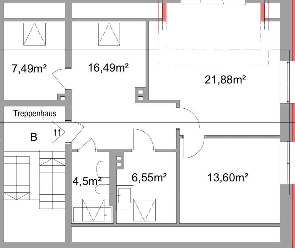 Pronájem bytu 3+kk 64 m², Langenbernsdorf, Sasko Pronájem bytu 3+kk 64 m², Langenbernsdorf, Sasko