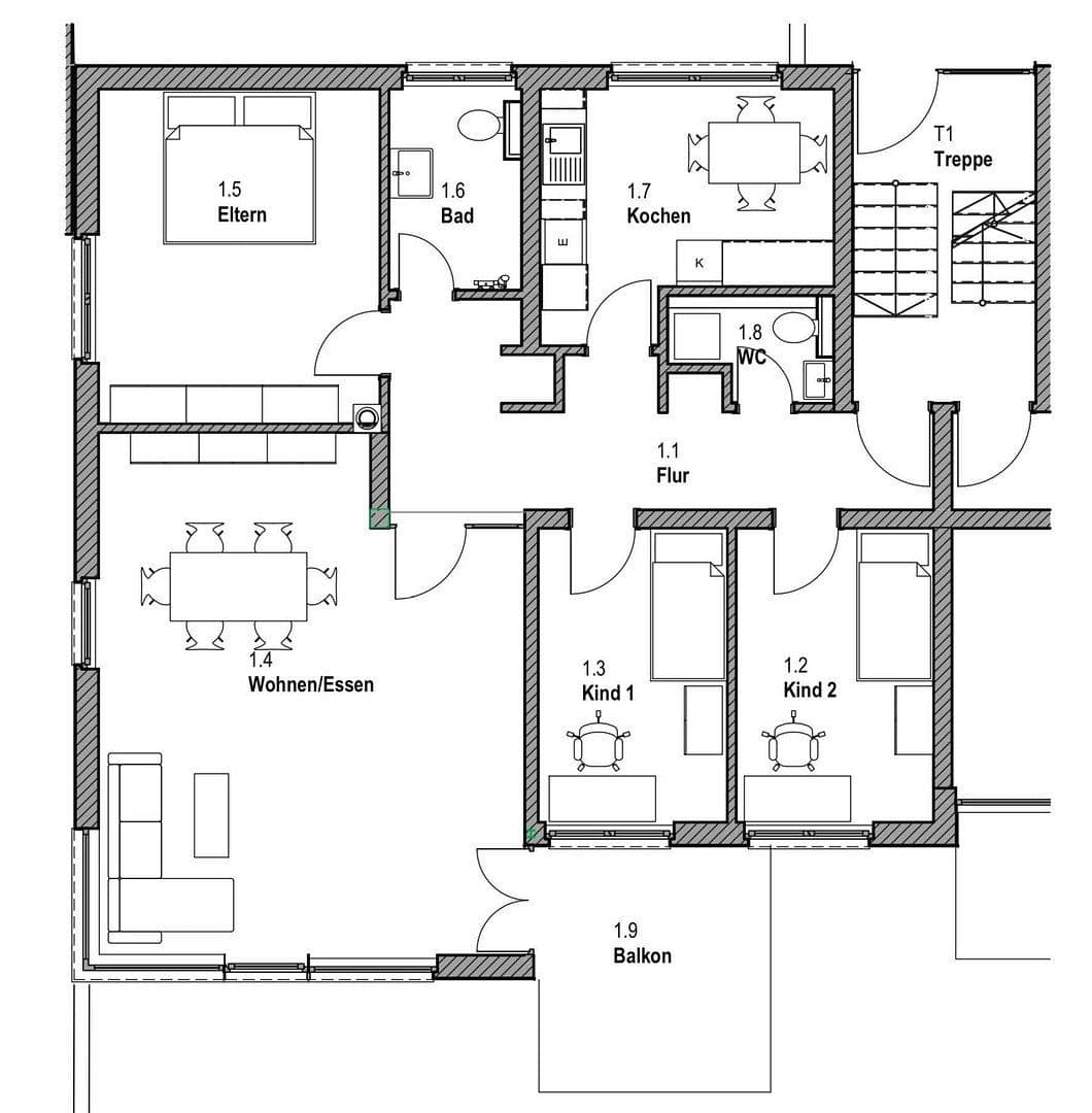 Pronájem bytu 4+1 112 m², Gerbrunn, Bavorsko Pronájem bytu 4+1 112 m², Gerbrunn, Bavorsko
