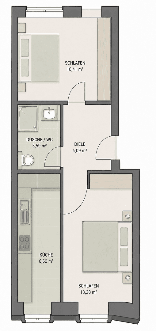 Pronájem bytu 2+1 40 m², Jülicherstraße 136, Cáchy, Severní Porýní-Vestfálsko Pronájem bytu 2+1 40 m², Jülicherstraße 136, Cáchy, Severní Porýní-Vestfálsko
