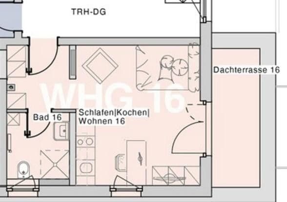 Pronájem bytu 1+1 30 m², Cappeler Str. 34, Marburg, Hessen Pronájem bytu 1+1 30 m², Cappeler Str. 34, Marburg, Hessen
