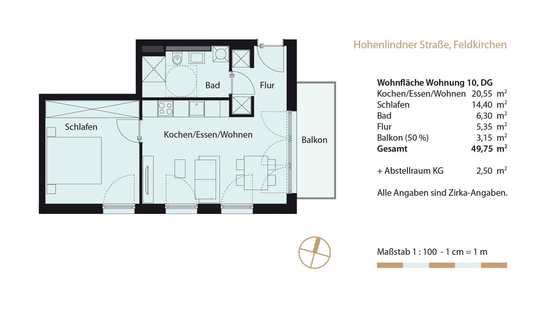 Pronájem bytu 2+1 50 m², Hohenlindner Straße 5, Feldkirchen, Bavorsko Pronájem bytu 2+1 50 m², Hohenlindner Straße 5, Feldkirchen, Bavorsko