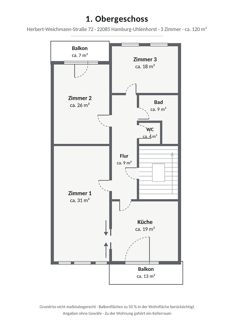 Pronájem bytu 3+1 120 m², Herbert-Weichmann-Str. 72, Hamburg, Hamburg Pronájem bytu 3+1 120 m², Herbert-Weichmann-Str. 72, Hamburg, Hamburg