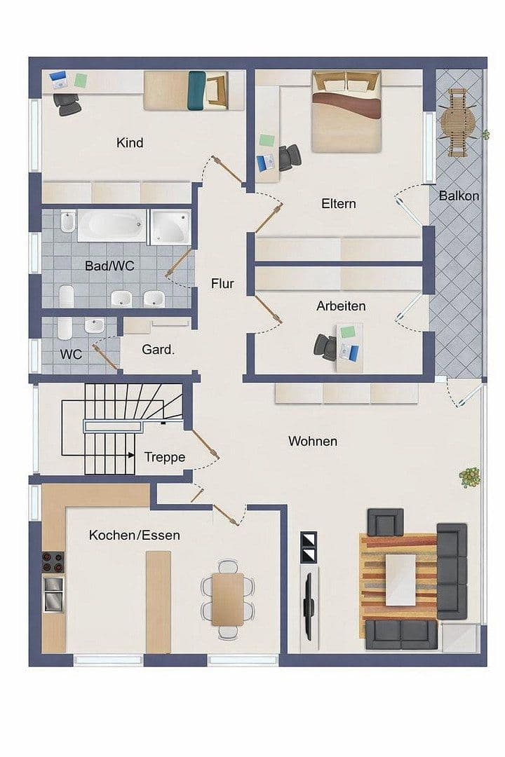 Pronájem bytu 4+1 126 m², Römerberg, Porýní-Falc Pronájem bytu 4+1 126 m², Römerberg, Porýní-Falc