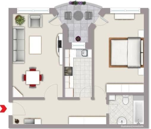 Pronájem bytu 2+1 69 m², Schöppingenweg 109, Münster, Severní Porýní-Vestfálsko Pronájem bytu 2+1 69 m², Schöppingenweg 109, Münster, Severní Porýní-Vestfálsko