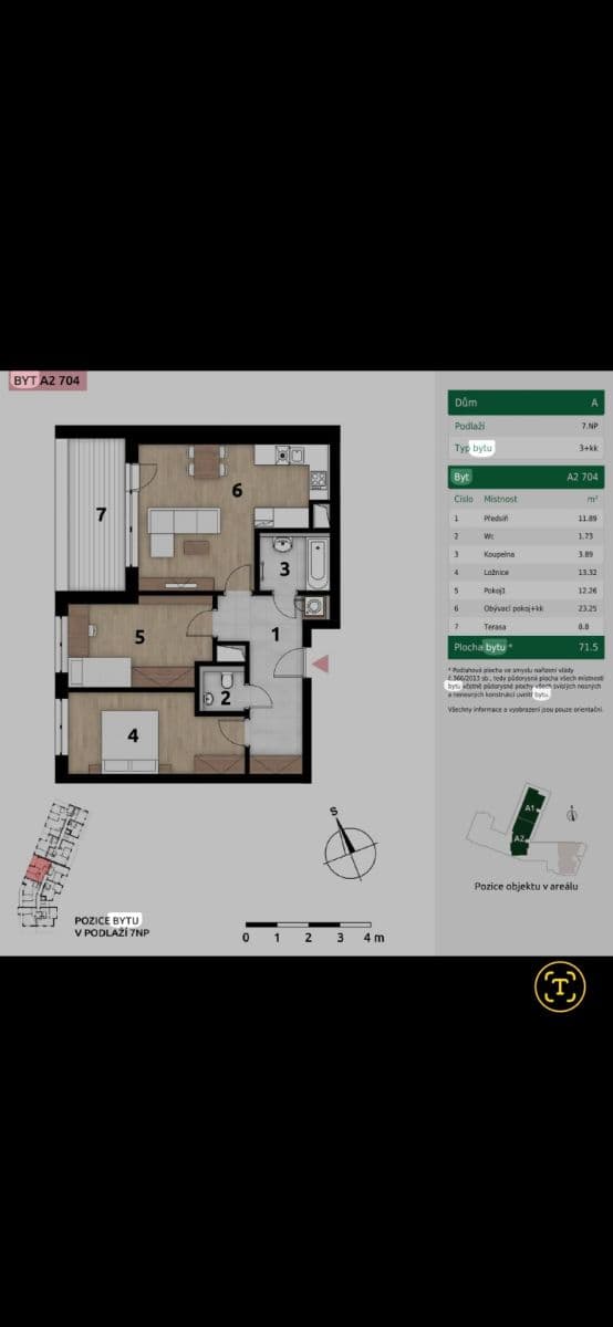 Prodej bytu 3+kk 72 m², Šífařská, Praha, Praha Prodej bytu 3+kk 72 m², Šífařská, Praha, Praha