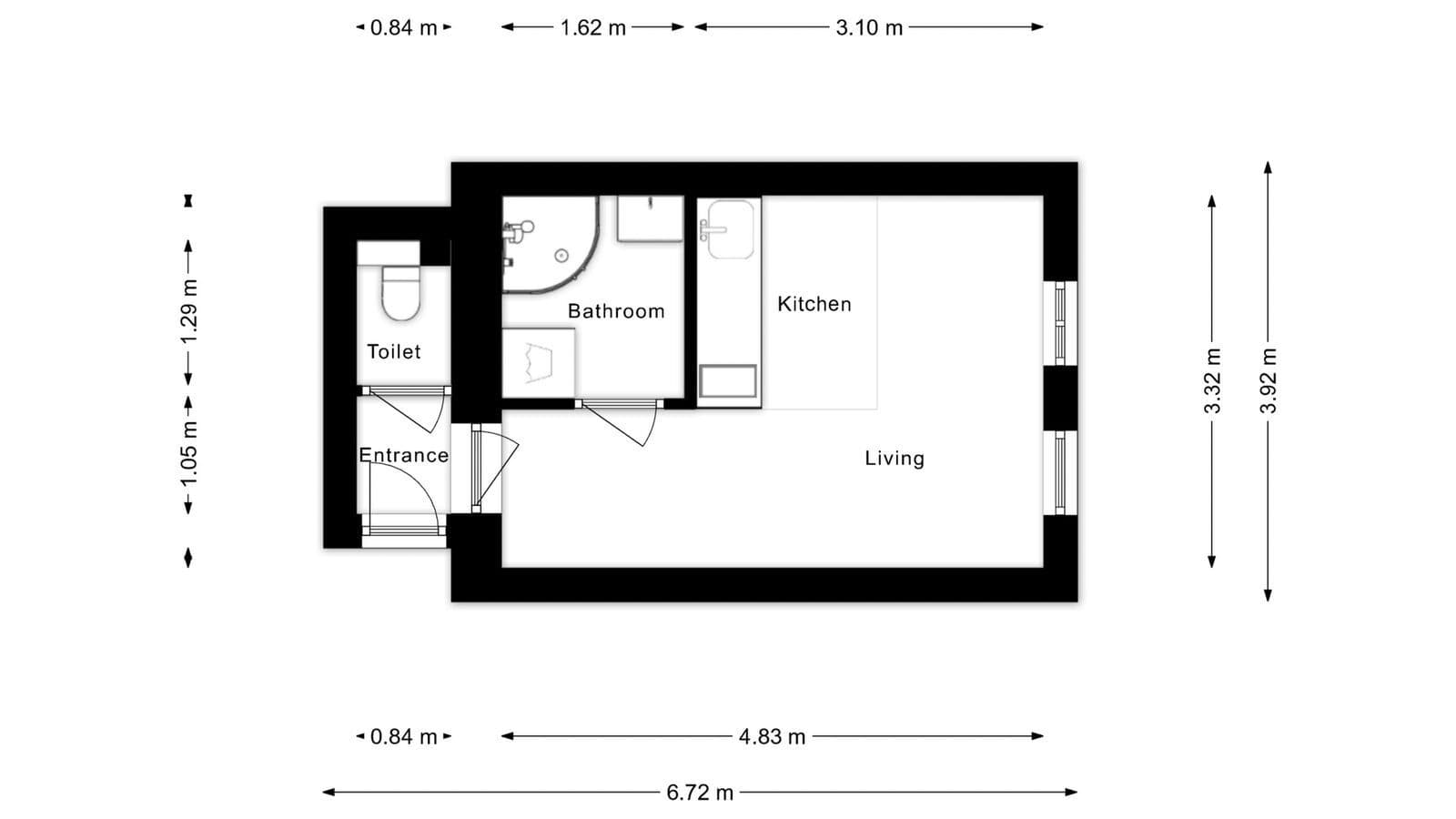 Pronájem bytu 1+kk 19 m², Kolmá, Praha, Praha Pronájem bytu 1+kk 19 m², Kolmá, Praha, Praha