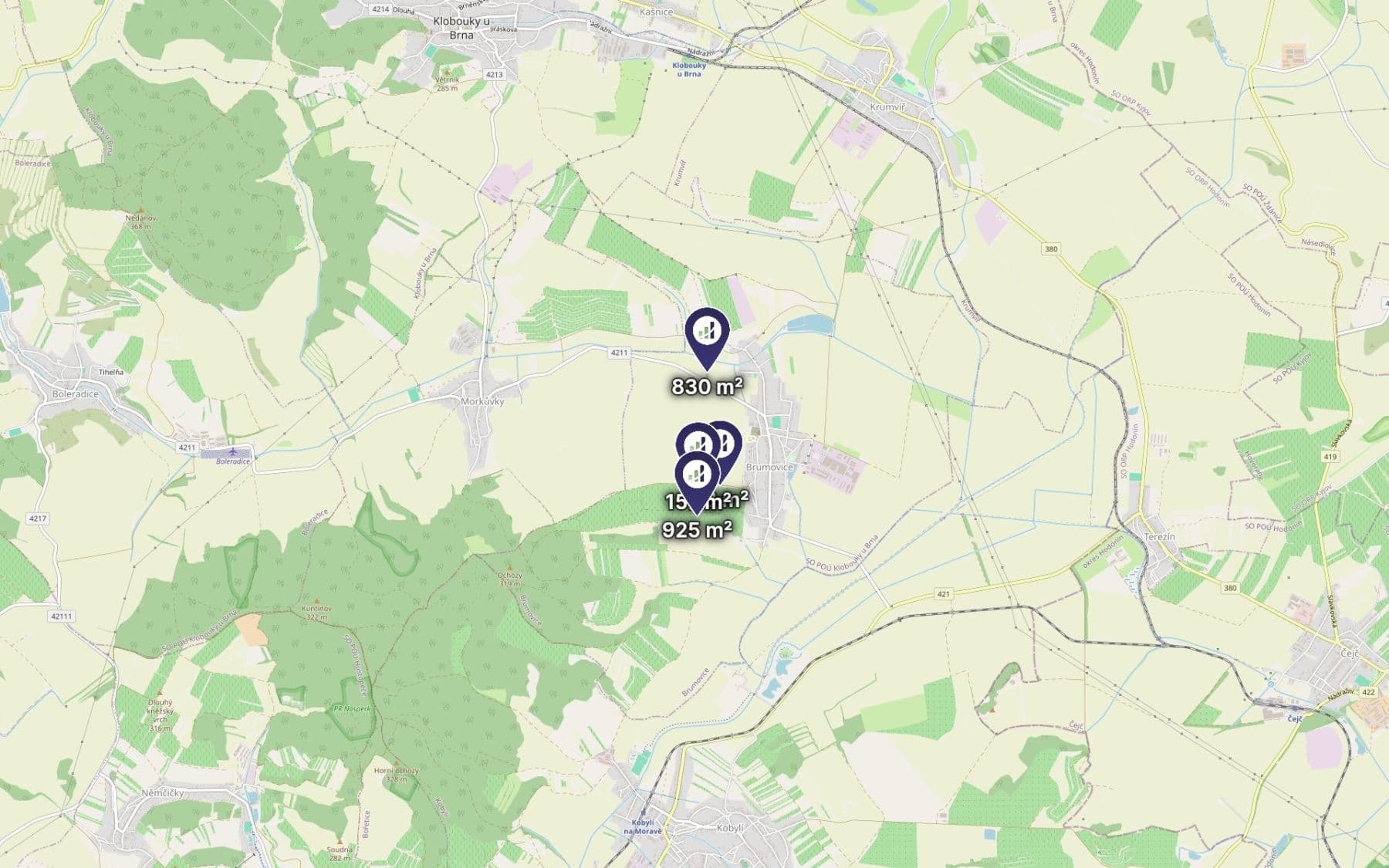 Prodej pozemku 1.940 m², Brumovice, Jihomoravský kraj Prodej pozemku 1.940 m², Brumovice, Jihomoravský kraj