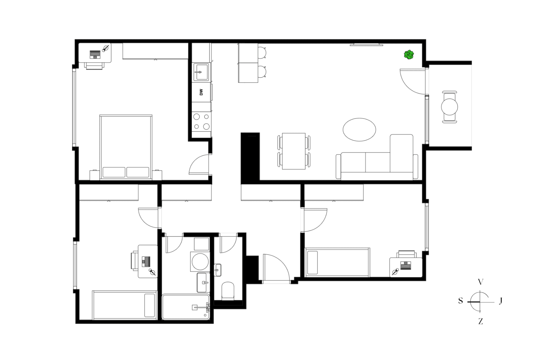 Prodej bytu 4+kk 83 m², Naskové, Praha, Praha Prodej bytu 4+kk 83 m², Naskové, Praha, Praha