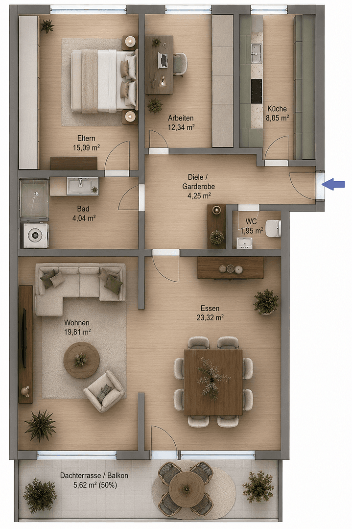 Pronájem bytu 4+1 96 m², Eichendorffstr. 63, Nürnberg, Bavorsko Pronájem bytu 4+1 96 m², Eichendorffstr. 63, Nürnberg, Bavorsko