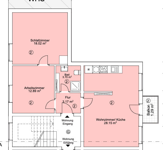 Pronájem bytu 3+1 68 m², Rudolfstraße 24, Cáchy, Severní Porýní-Vestfálsko Pronájem bytu 3+1 68 m², Rudolfstraße 24, Cáchy, Severní Porýní-Vestfálsko