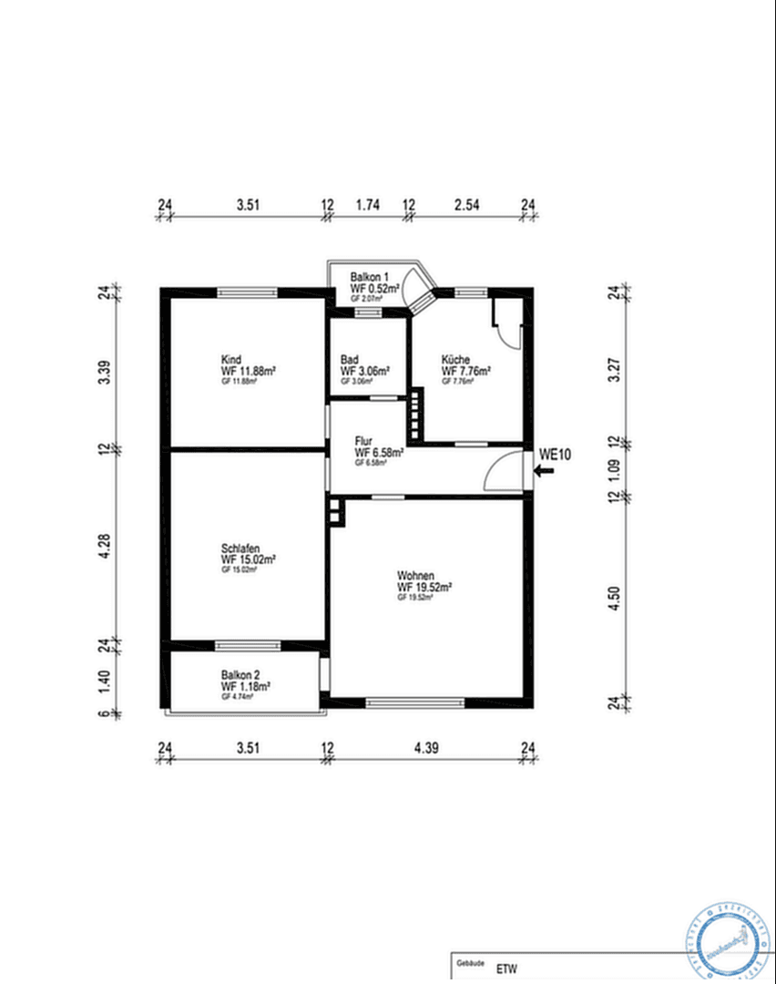 Pronájem bytu 3+1 68 m², Bremerhaven, Bremen Pronájem bytu 3+1 68 m², Bremerhaven, Bremen