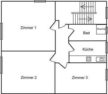 Pronájem bytu 3+1 85 m², Josefstr. 15, Saarlouis, Země Sársko Pronájem bytu 3+1 85 m², Josefstr. 15, Saarlouis, Země Sársko