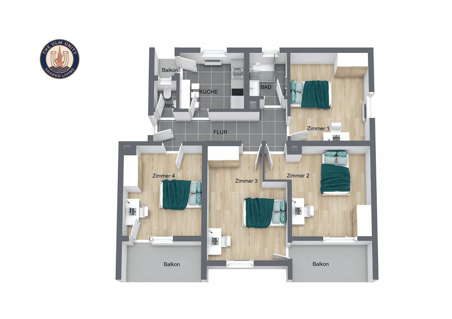 Pronájem bytu 4+1 85 m², Ulm, Bádensko-Württembersko Pronájem bytu 4+1 85 m², Ulm, Bádensko-Württembersko