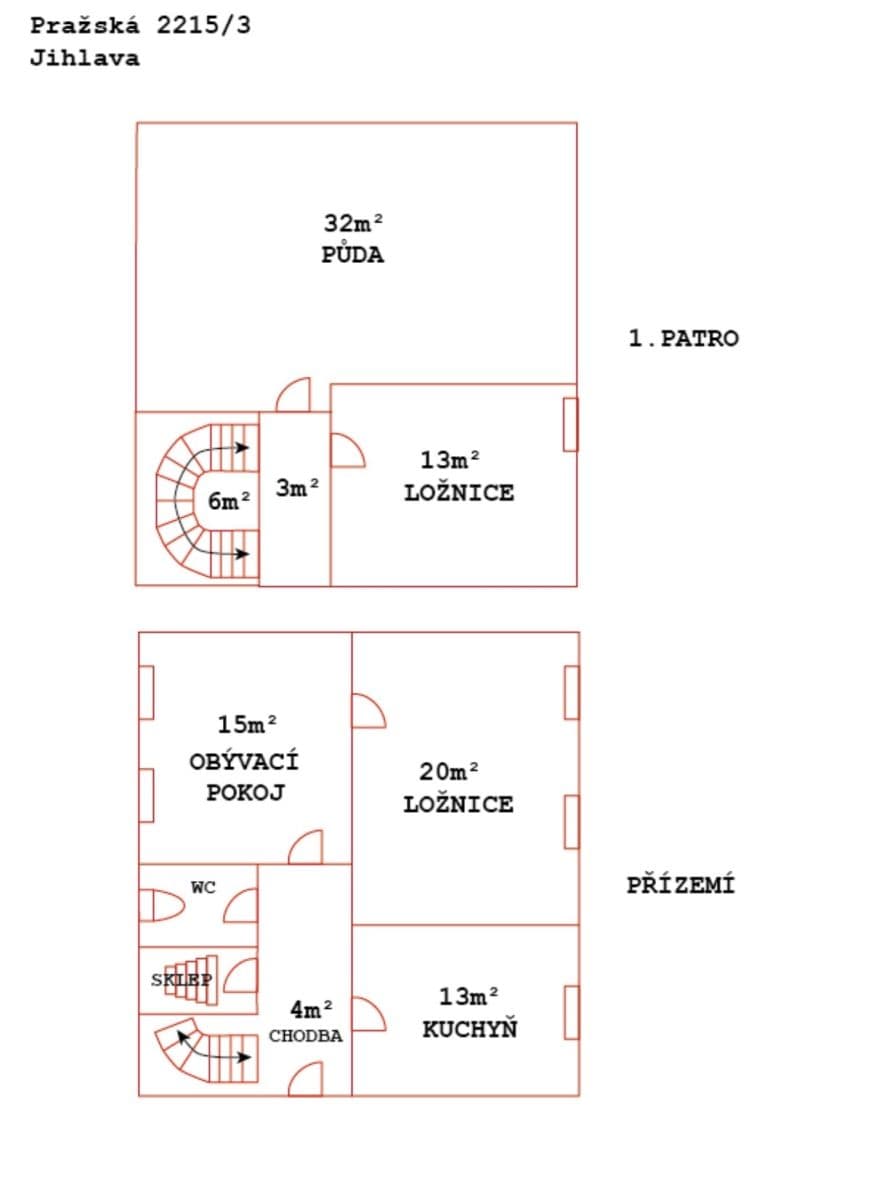 Prodej domu 116 m², pozemek 473 m², Pražská, Jihlava, Kraj Vysočina Prodej domu 116 m², pozemek 473 m², Pražská, Jihlava, Kraj Vysočina