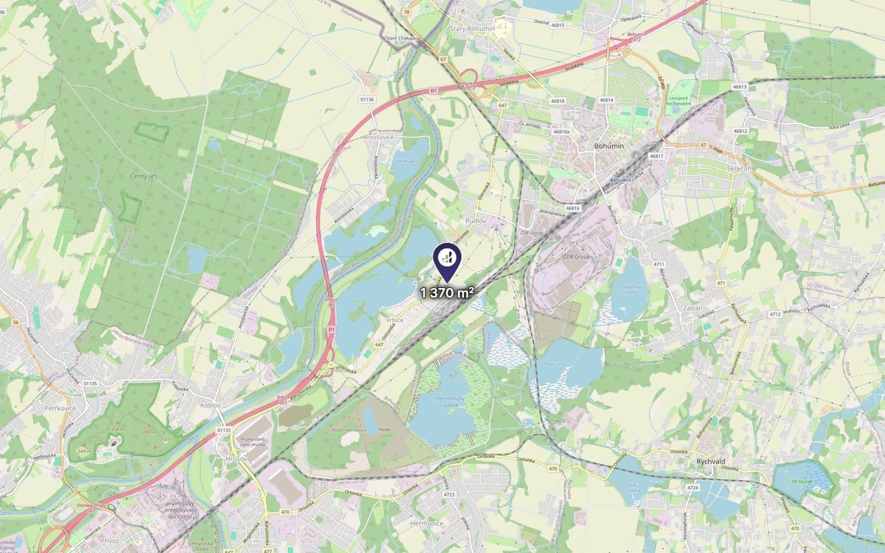 Prodej pozemku 1.370 m², Bohumín, Moravskoslezský kraj Prodej pozemku 1.370 m², Bohumín, Moravskoslezský kraj