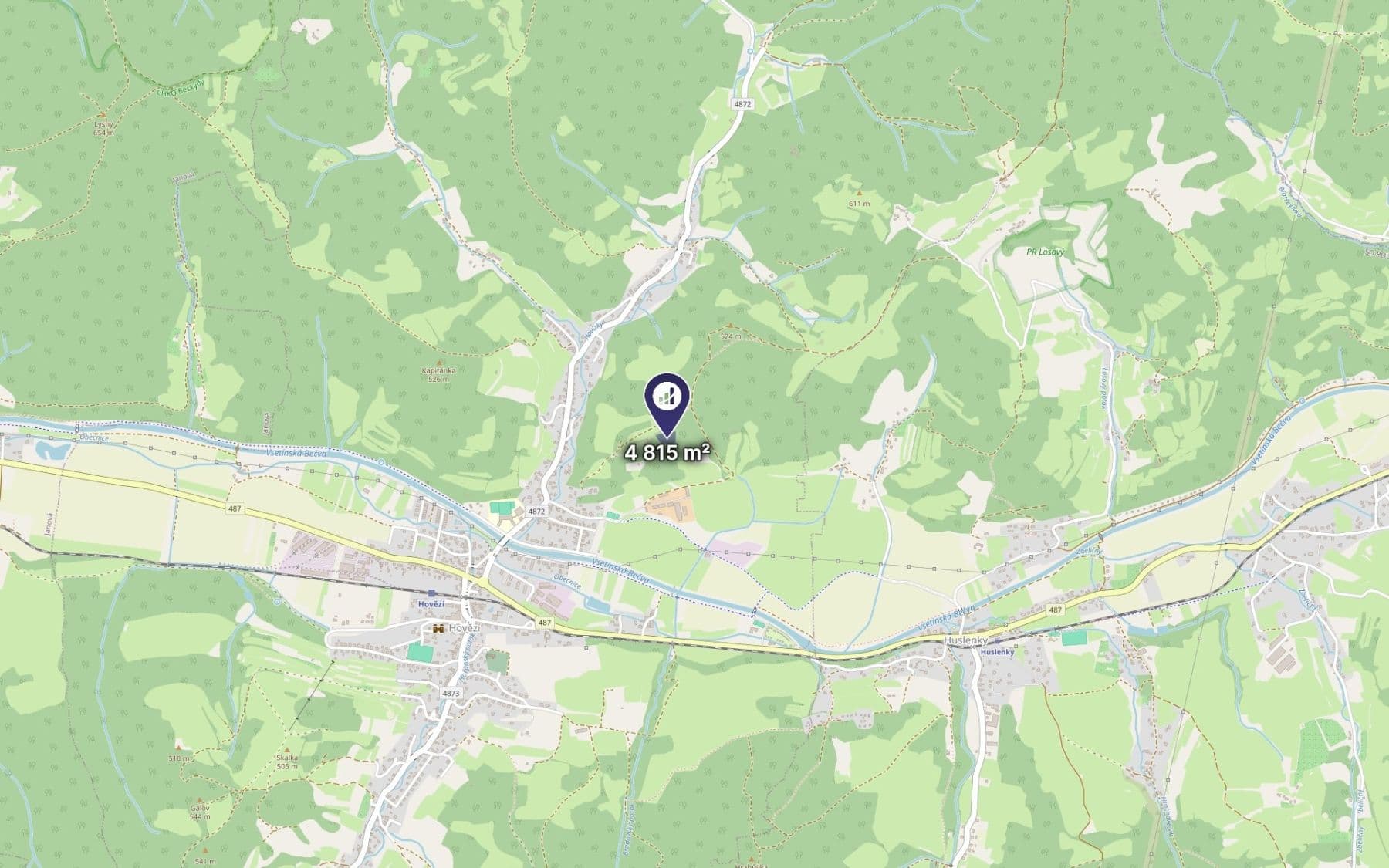 Prodej pozemku 4.815 m², Hovězí, Zlínský kraj Prodej pozemku 4.815 m², Hovězí, Zlínský kraj