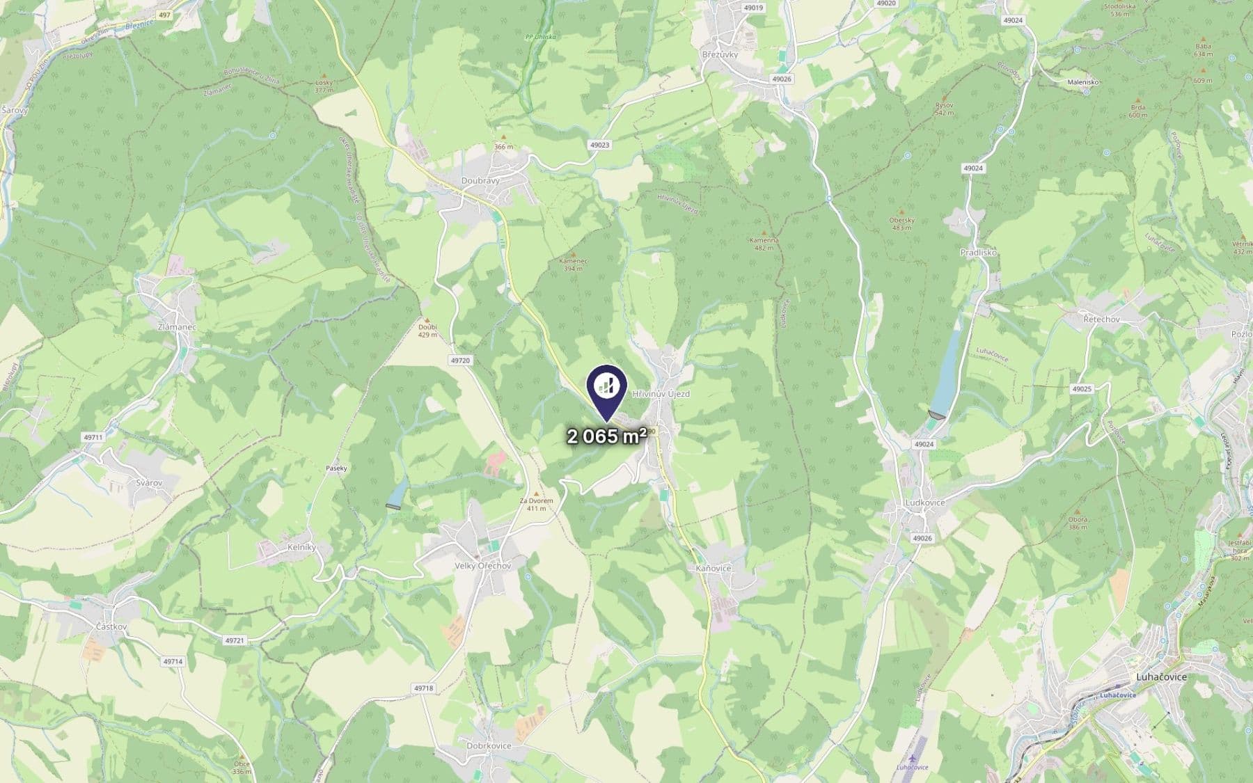 Prodej pozemku 1.033 m², Hřivínův Újezd, Zlínský kraj Prodej pozemku 1.033 m², Hřivínův Újezd, Zlínský kraj