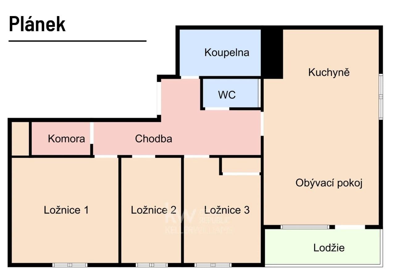 Pronájem bytu 4+kk 98 m², Kačírkova, Praha, Praha Pronájem bytu 4+kk 98 m², Kačírkova, Praha, Praha