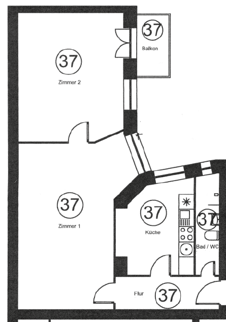 Prodej bytu 2+1 64 m², Mindener Straße 3, Berlin, Berlín Prodej bytu 2+1 64 m², Mindener Straße 3, Berlin, Berlín