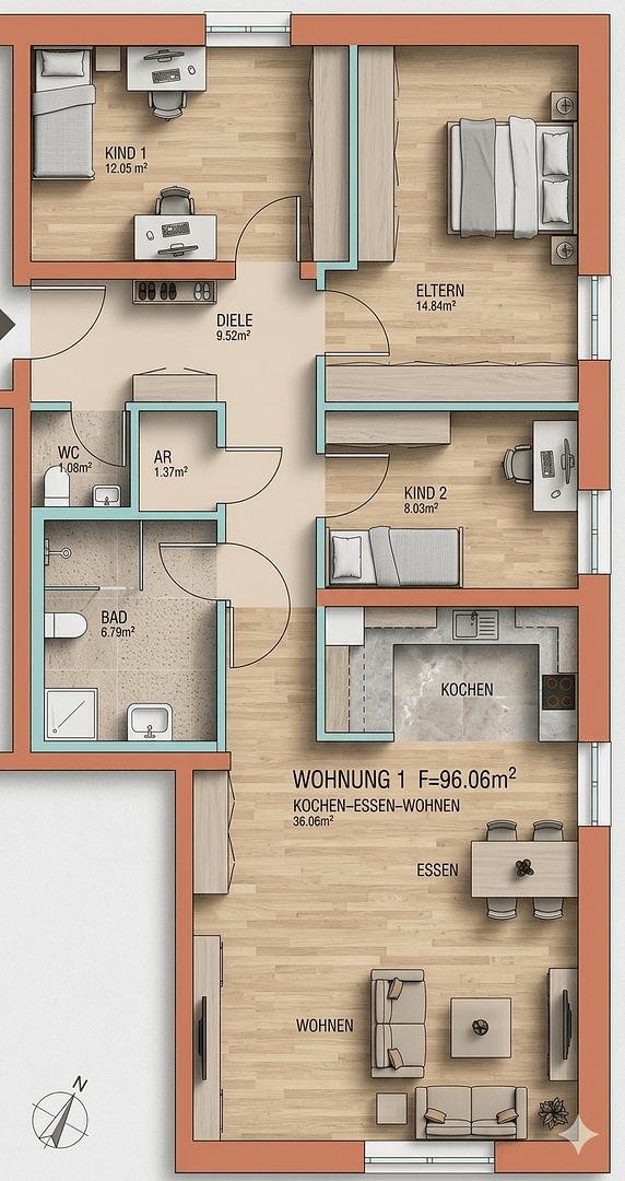 Prodej bytu 4+1 97 m², Baden-Baden, Bádensko-Württembersko Prodej bytu 4+1 97 m², Baden-Baden, Bádensko-Württembersko