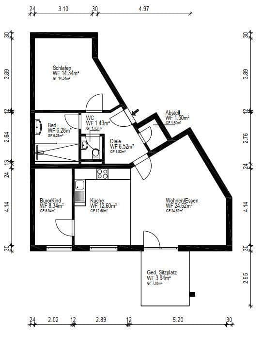 Prodej bytu 3+kk 80 m², Kirchheim unter Teck, Bádensko-Württembersko Prodej bytu 3+kk 80 m², Kirchheim unter Teck, Bádensko-Württembersko