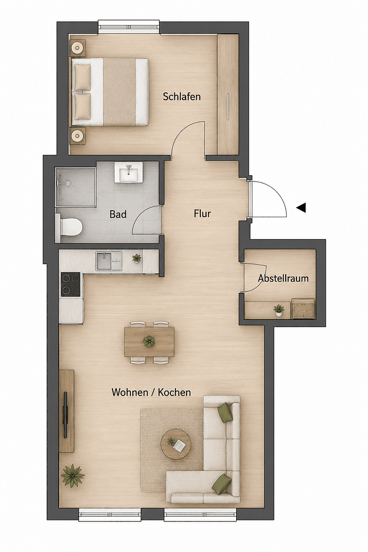 Pronájem bytu 2+1 46 m², Petershagen/Eggersdorf, Braniborsko Pronájem bytu 2+1 46 m², Petershagen/Eggersdorf, Braniborsko