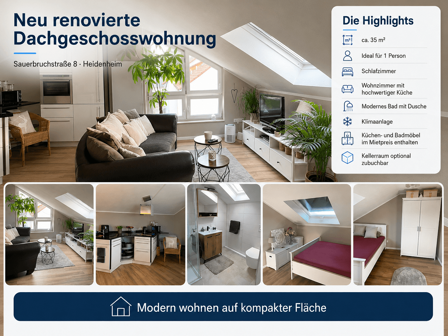 Pronájem bytu 2+1 35 m², Heidenheim an der Brenz, Bádensko-Württembersko Pronájem bytu 2+1 35 m², Heidenheim an der Brenz, Bádensko-Württembersko