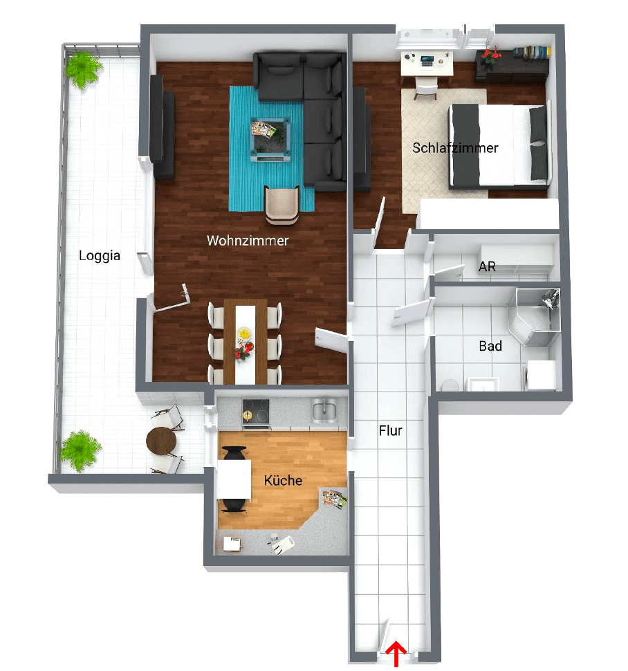 Pronájem bytu 2+1 60 m², Tannenstraße 1, Röthenbach an der Pegnitz, Bavorsko Pronájem bytu 2+1 60 m², Tannenstraße 1, Röthenbach an der Pegnitz, Bavorsko