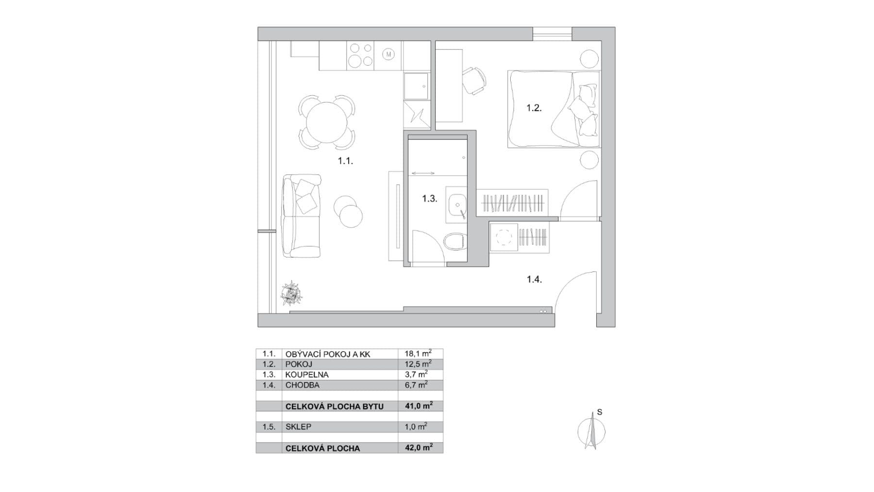 Prodej bytu 2+kk 42 m², Nekvasilova, Praha, Praha Prodej bytu 2+kk 42 m², Nekvasilova, Praha, Praha