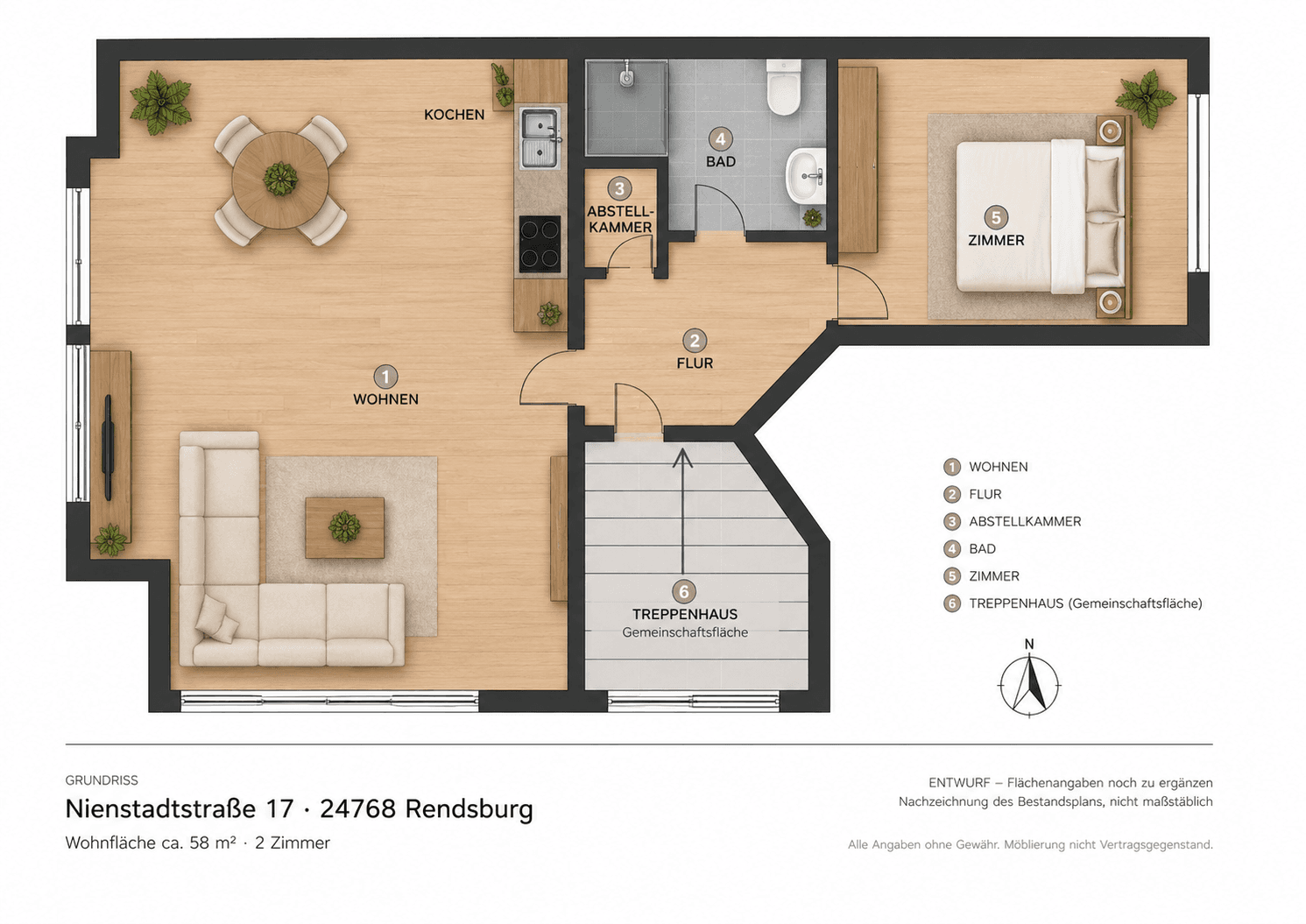 Prodej bytu 2+1 58 m², Rendsburg, Šlesvicko-Holštýnsko Prodej bytu 2+1 58 m², Rendsburg, Šlesvicko-Holštýnsko